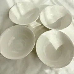 どんぶり鉢　4個セット　白　ホワイト　丼鉢　丼　汁物　和風　オシャレ　陶器