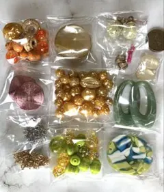アソート カラフルビーズ アクセサリーパーツセット