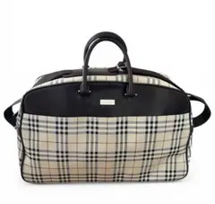 Burberry チェック 2WAY ボストンバッグ ベージュ
