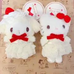 ショートケーキデザイン ハローキティ メロディ マスコット新品タグ付