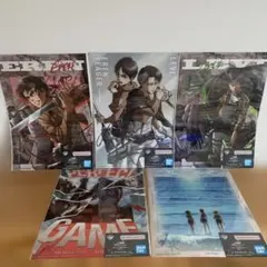 i*y様 一番くじ　進撃の巨人 クリアポスター　５種セット