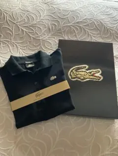 Lacoste ブラック ポロシャツ ギフトボックス付き