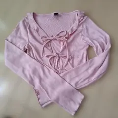 フリル付きピンクボレロ　М