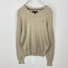 TOMMY HILFIGER トミーヒルフィガー Vネックコットンニットセーター