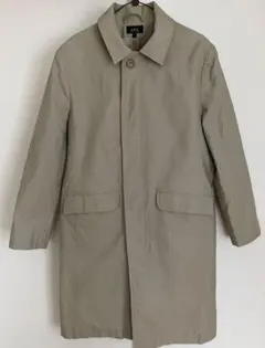 A.P.C. コットン100% ステンカラーコート カーキベージュ 2