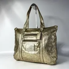 COACH poppy 토트 백 골드 어깨걸이 Y2K 클리어 매력