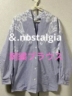 ノスタルジア★刺繍ストラップブラウス★爽やか★長袖★のサムネイル