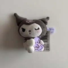 サンリオ ぬいぐるみ グレー 紫 約10cm