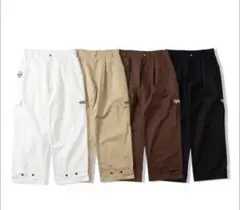 「大人気即完売‼️」ヤンガーソング ホワイトカーゴパンツ サイドポケット付き