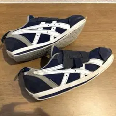 アシックス　キッズスニーカー　18.5cm asics ネイビー