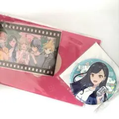 プロセカ こはね 杏 はぴこれ チケットホルダー&フィルム風カード 缶バッジ