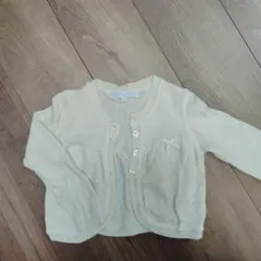 tartine et Chocolat クリーム色ポレ口カーディガン 90 毛