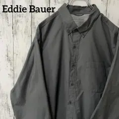 C3120 Eddie Bauer 長袖シャツ 無地シャツ グレイ モノトーン.のサムネイル
