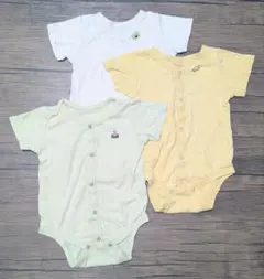 コットン半袖ロンパース3枚セット