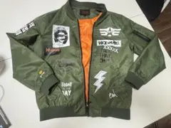 BIFSTIA オリーブグリーン MA-1ジャケット XL(ジャンク品)
