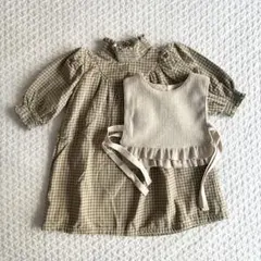 ♦︎最終価格♦︎nunubiel コーデュロイワンピース＆ベストセット80サイズ