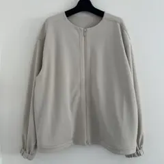 ALPHA CUBIC ノーカラージャケット 11R アイボリー