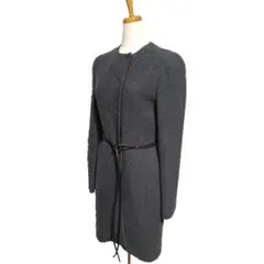 【新品・定価34万円】Les Copains/レコパン★レザーベルト付コートのサムネイル