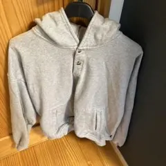 bonbon ハーフスナップパーカ (グレー)