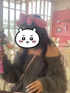 GYDA 2WAY　シャギーチョーカーニット トップス　ニット　限定カラーグレー