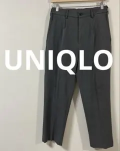 ユニクロ　UNIQLO タックワイドパンツ　メンズ　Sサイズ　グレー　美品