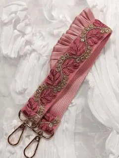 特価D-51インド刺繍リボンハンドストラップ、キーホルダー(送料込み)