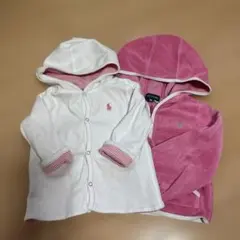 Polo by Ralph Lauren ロゴ刺繍フード付きベビーアウター 2着