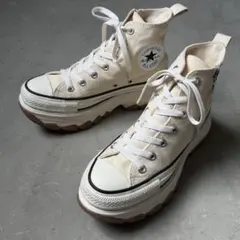 コンバース トレックウェーブ Z HI 23.5 厚底 サイドジップ ベージュ