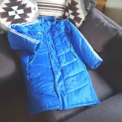 adidas ベンチコート ダウン80%  ブルー