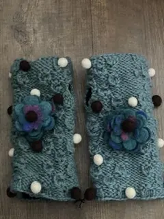 フラワーモチーフアームウォーマー