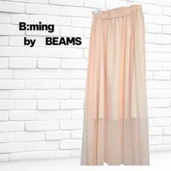 B:ming by BEAMS 新品未使用　チュールスカート ベージュ ドット柄のサムネイル