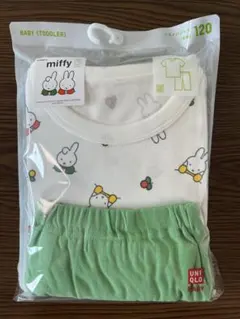 【未開封で発送】120サイズ ユニクロ 半袖 パジャマ ミッフィー（グリーン）