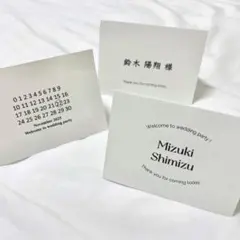 【挙式日入れ無料】 席札 エスコートカード 結婚式 ウェディング エンボス