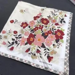 末使用✨BURBERRY フラワーパターン ハンカチ