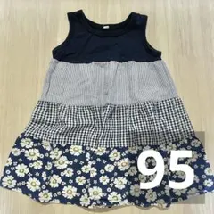 子供服　ノースリーブワンピース　花柄