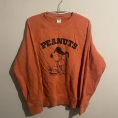 PEANUTS スヌーピー トレーナー スウェット ユニクロ オレンジ S