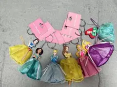 ディズニーランド ディズニープリンセス キーホルダー 7個セット