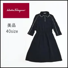 ■ 49242★年 サルバトーレフェラガモ ワンピース パイソン柄 ブラック*のサムネイル