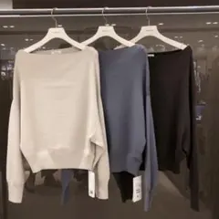 FRAY.I.D リブネックルーズドルマンプルオーバー