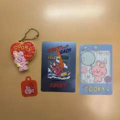 BT21 COOKY ハート型キーホルダーなど4点セット