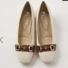 DIANA⭐︎ダイアナ　ウェルフィット　スクエアトゥ ローヒールパンプス　23.5