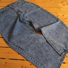 ライトブルー　ワイドデニム