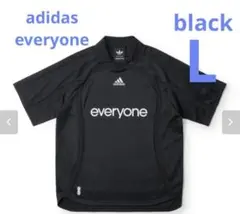 ブラック adidas everyone コラボ サッカーシャツ アディダス