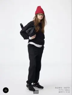 GU スウェットジョガーパンツ　ブラック　XL 2025