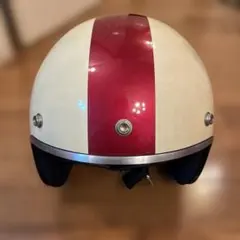 YAMAHA ジェットヘルメット ヴィンテージ　アイボリー レッドライン YAMAHA ジェットヘルメット ヴィンテージ アイボリー レッドライン
