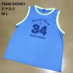 【公式】ディズニー ドナルドダック バスケシャツ タンクトップ M〜L ブルーのサムネイル