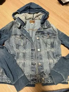 American Eagle デニムジャケット フード付き S
