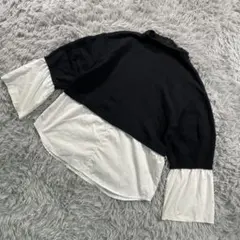UNITED ARROWS ドッキングプルオーバー M相当 白 黒のサムネイル