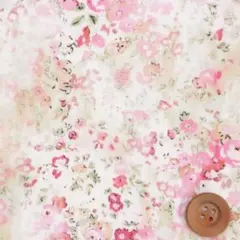 リバティプリント アンブリア ピンク＆オフホワイト 生地