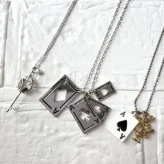 ❤️水曜日のアリス❤️ ネックレスまとめ売り レディース かわいい トランプ カギ